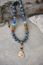 Load image into Gallery viewer, Medium- 7 Chakras with Obsidian and Amber