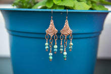 Load image into Gallery viewer, Copper Beaded Dangles