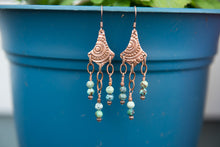 Load image into Gallery viewer, Copper Beaded Dangles