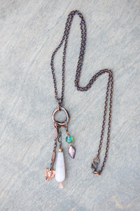 Long - Rose Charm Necklace