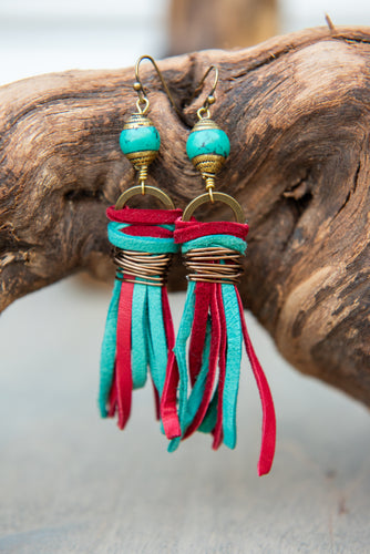 Leather Dangle Earrings