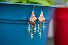 Load image into Gallery viewer, Copper Beaded Dangles