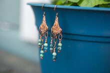 Load image into Gallery viewer, Copper Beaded Dangles