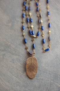 Long - Leaf with Beaded Chain